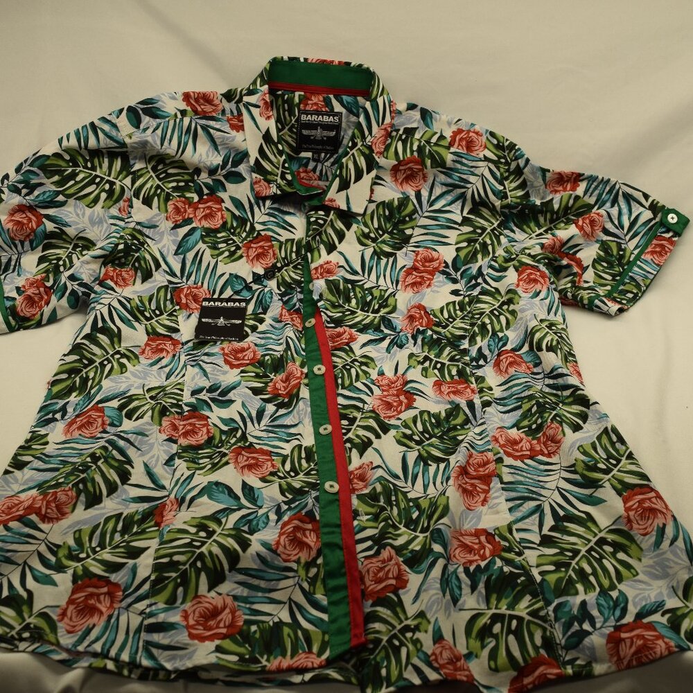 BARABAS Men's SS button down NWT XL #0715